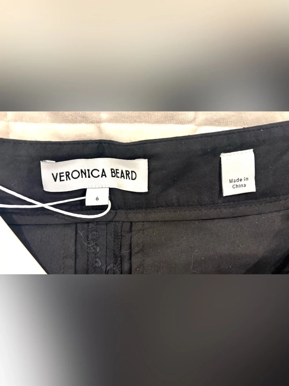 Veronica Beard Fabian Black Cotton Eyelet High Rise Tailored Shorts 6 NWT
